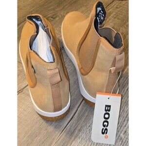 Bogs Footwear Kicker Chelsea Ankle Rain Boots  Sz 10 Waterproof Leather Sahara